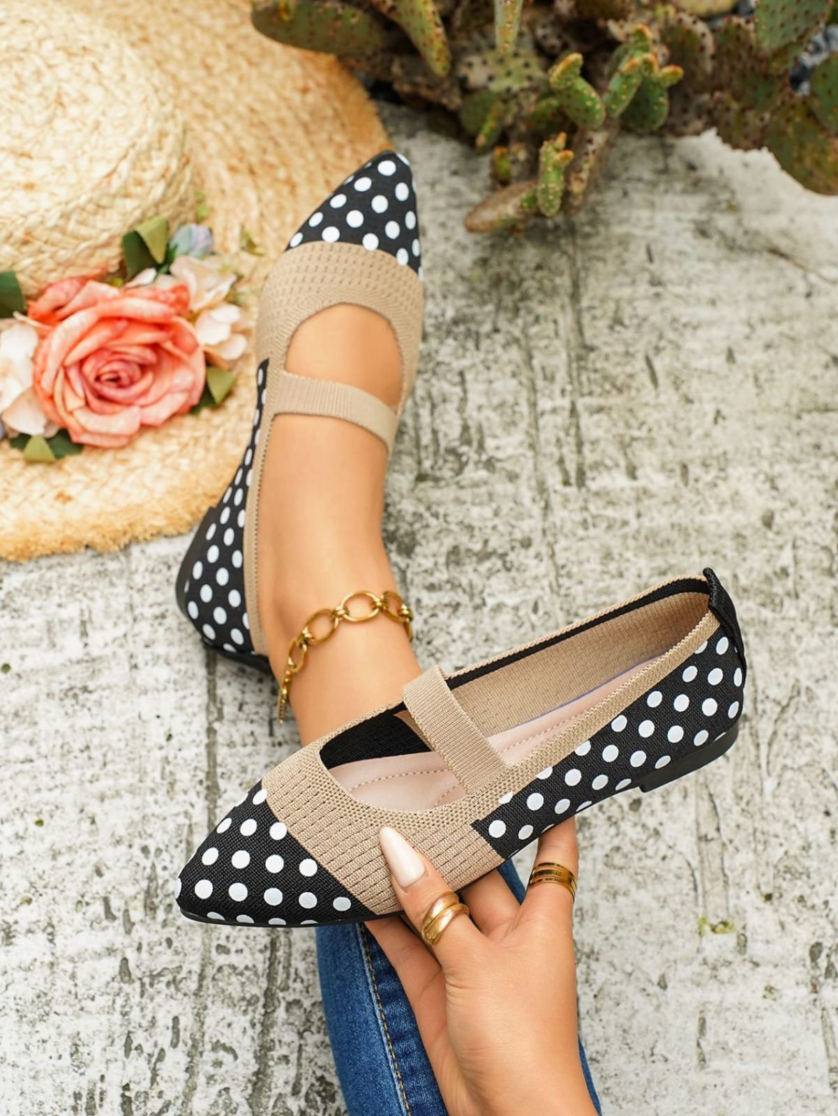 Classic Polka Dot Mary Jane Flats - Image 2