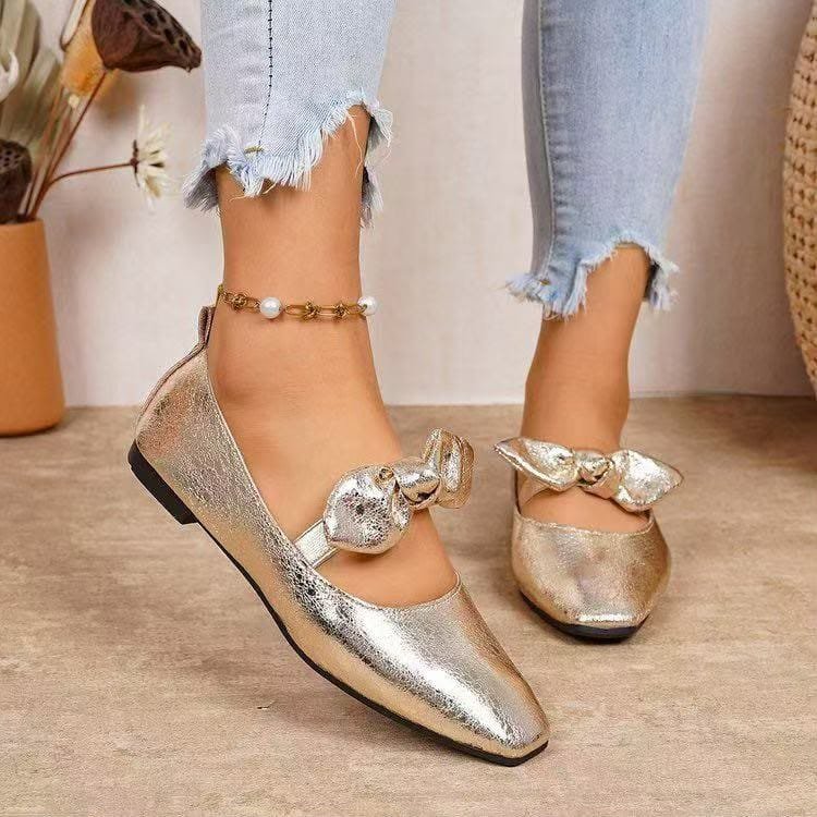 Elegant Bow Comfort Flats