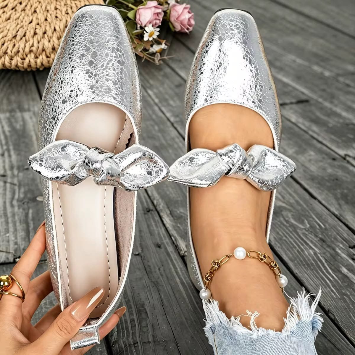 Elegant Bow Comfort Flats - Image 2