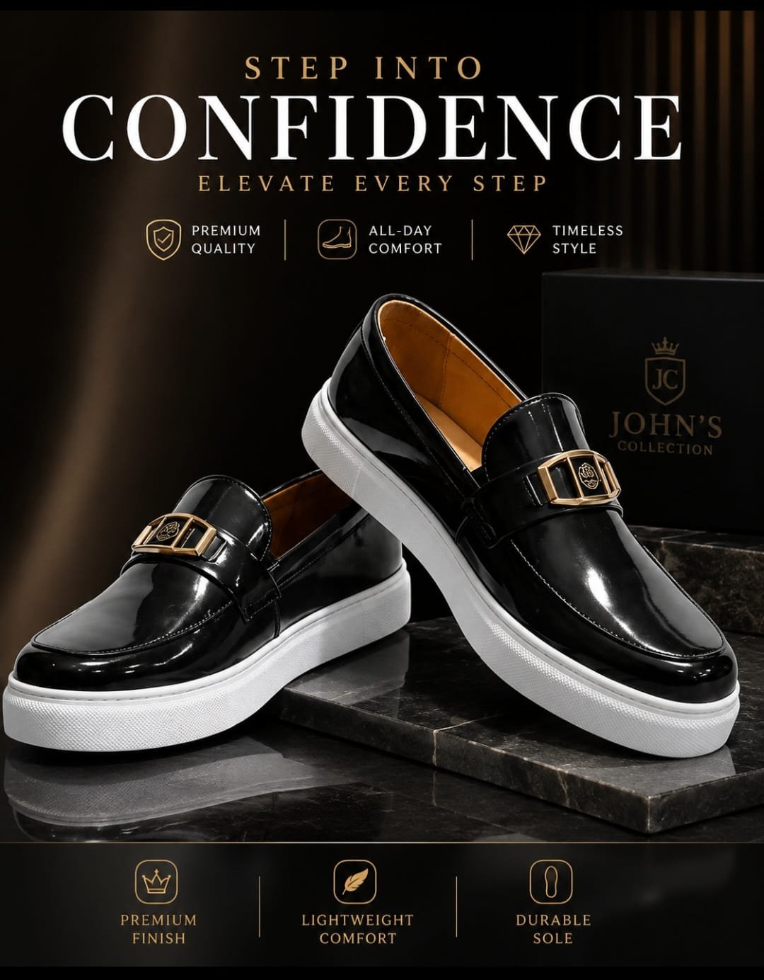 luxury wet look casuals - Image 2